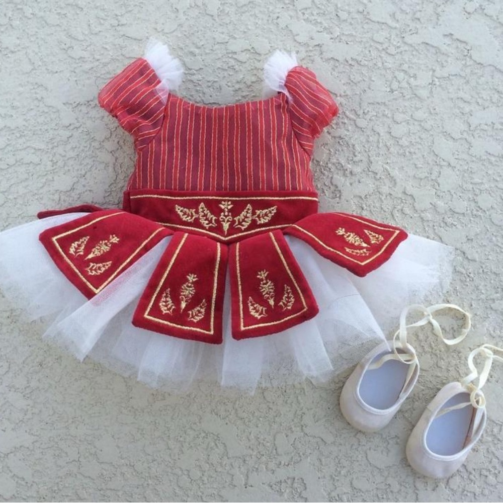 American Girl Doll Ruby Red Ballet Costume & Shoes.